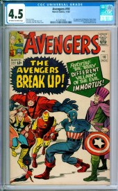 MARVEL COMICS AVENGERS #10 CGC