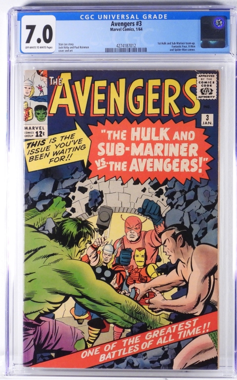 MARVEL COMICS AVENGERS #3 CGC 7.0