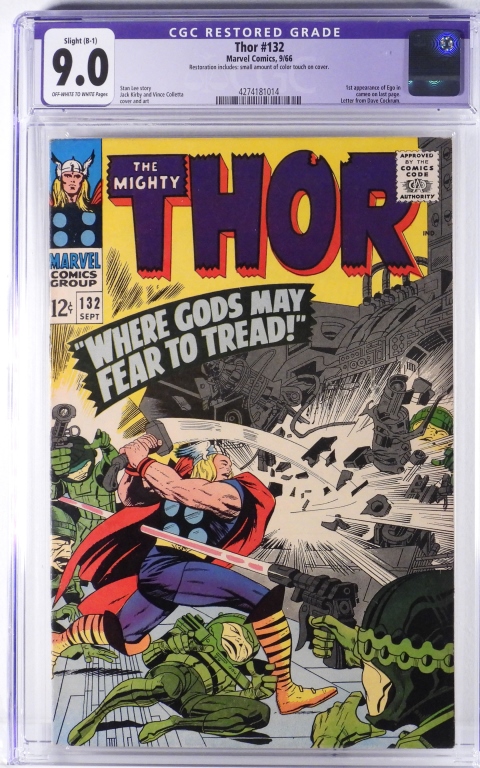 MARVEL COMICS THOR #132 CGC 9.0