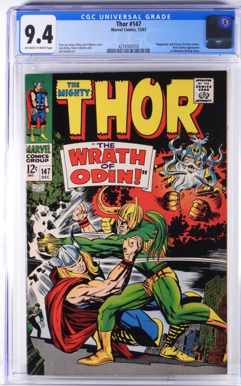 MARVEL COMICS THOR #147 CGC 9.4