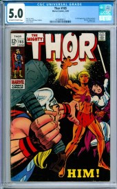 MARVEL COMICS THOR #165 CGC 5.