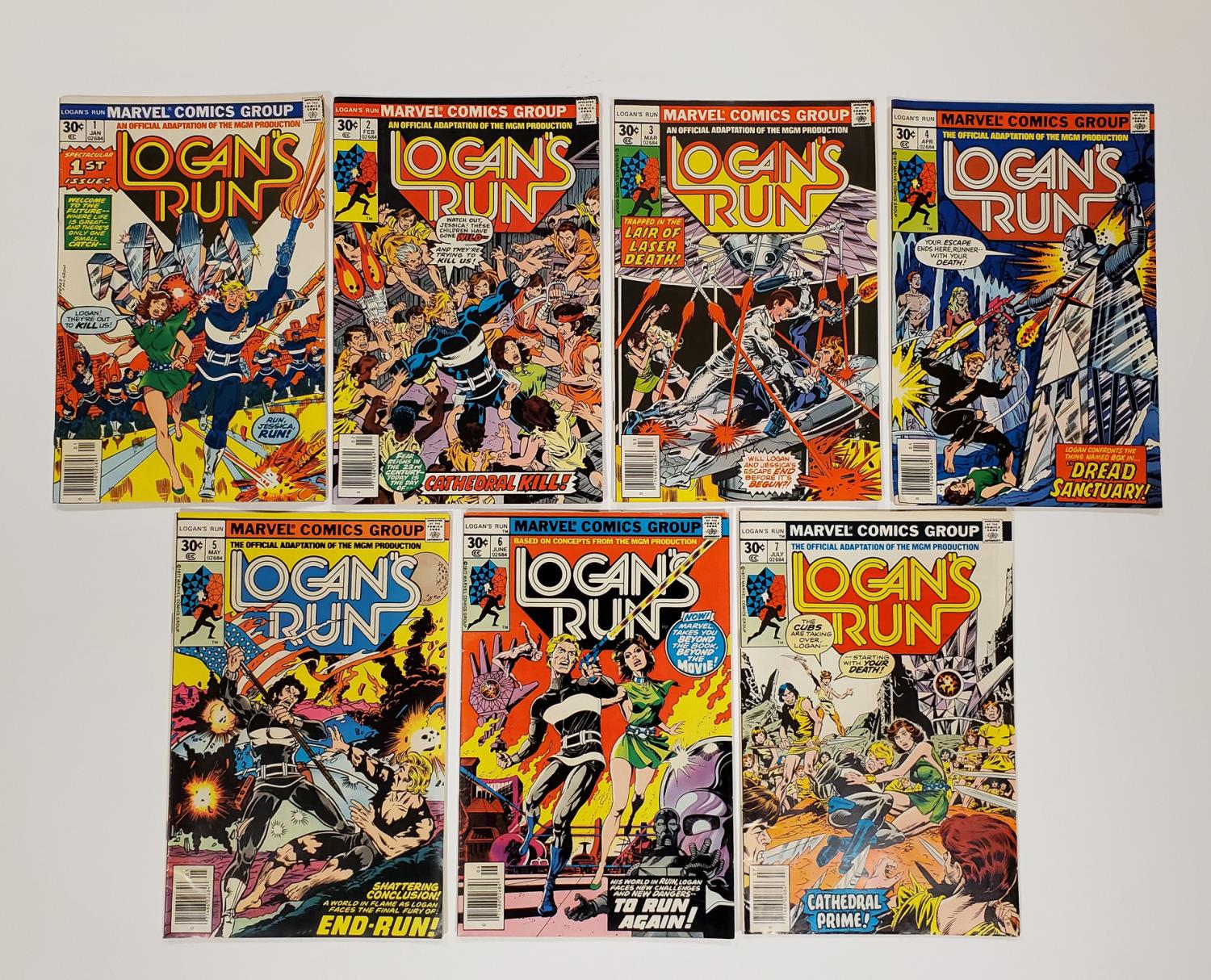 MARVEL LOGAN'S RUN COMIC SERIES 1-7