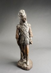 MARWAL CHALKWARE FIGURE OF CYR