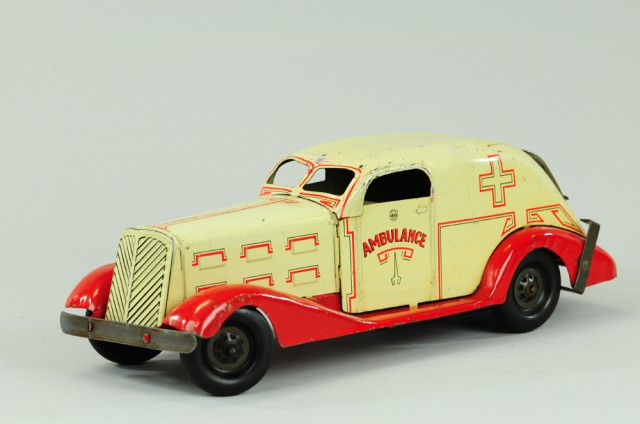 MARX AMBULANCE C. 1930's pressed