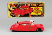 MARX BOXED FIRE CHIEF CAR An O