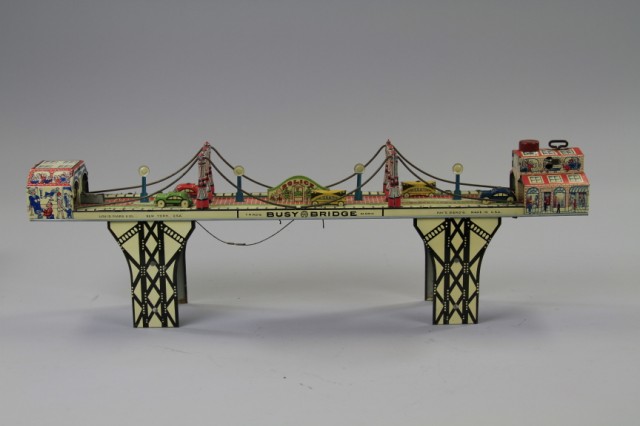 MARX BUSY BRIDGE Lithographed tin