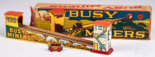 MARX BUSY MINERS LITHOGRAPHED TIN