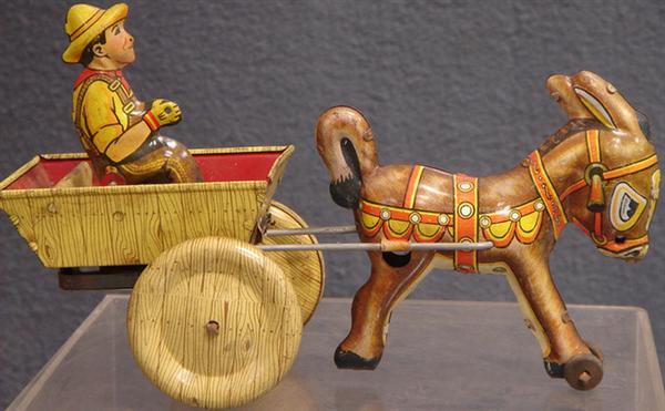 Marx keywind tin litho burro and