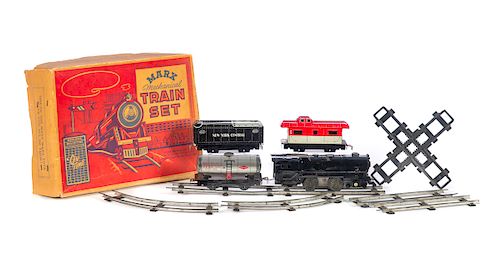 MARX MECHANICAL TRAIN SET IN
