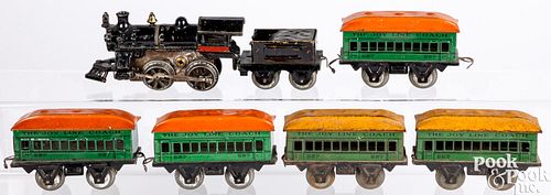 MARX SEVEN PIECE TRAIN SETMarx