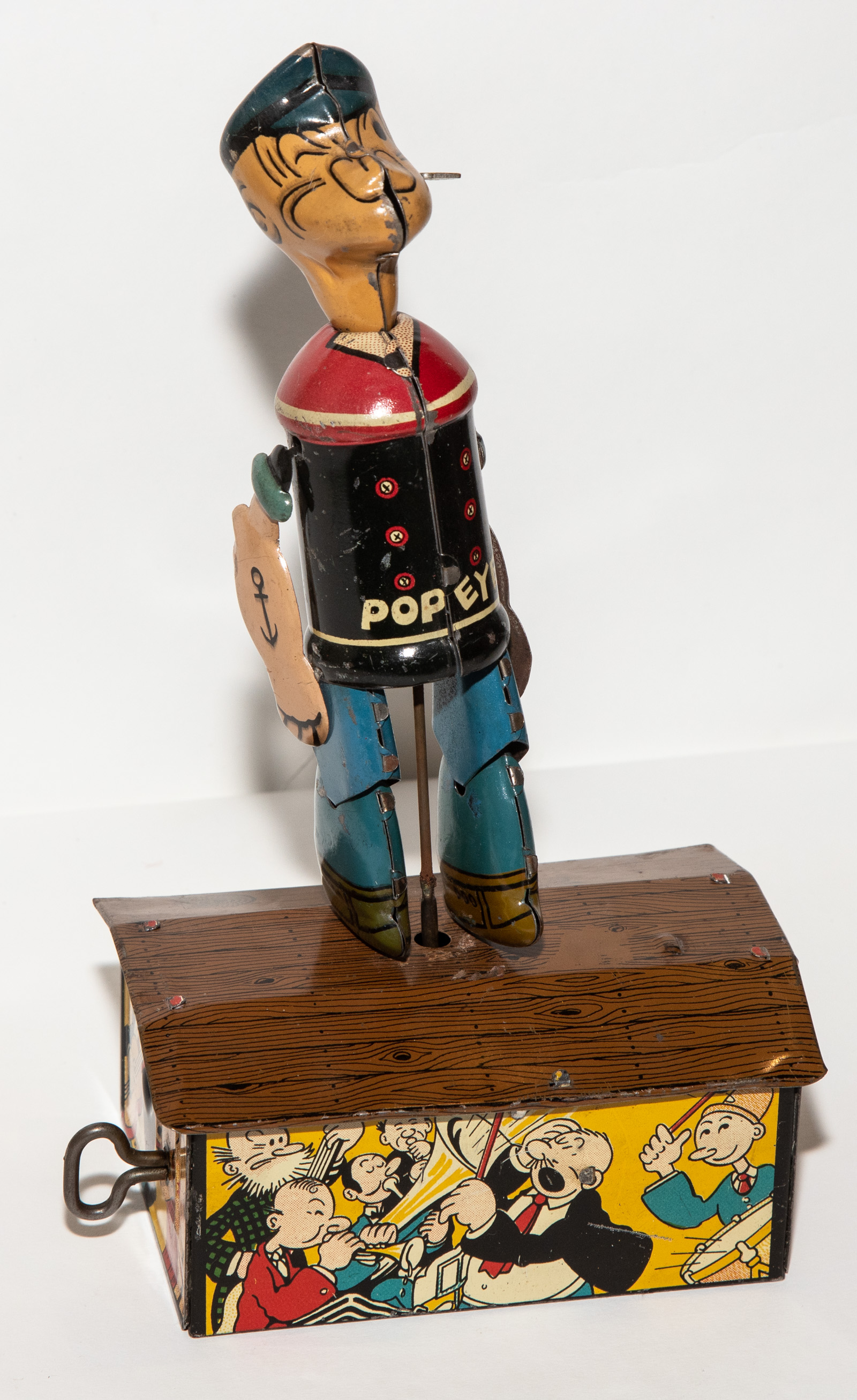 MARX TIN LITHO POPEYE ROOF DANCER