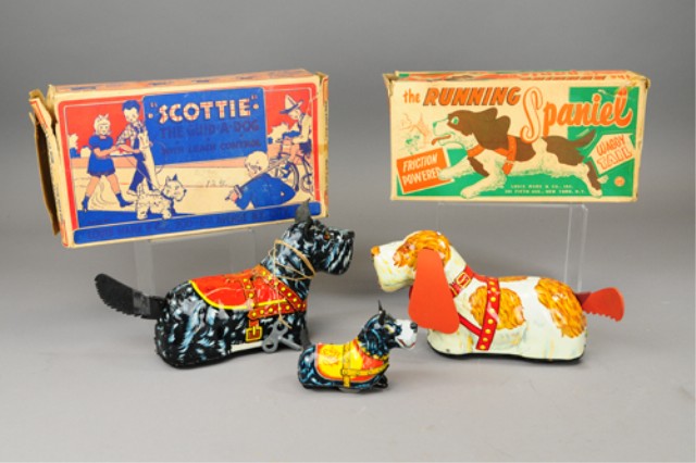 MARX TIN TOY DOG LOT Lithographed