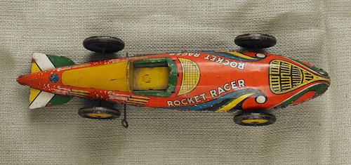 Marx tin wind-up rocket racer early