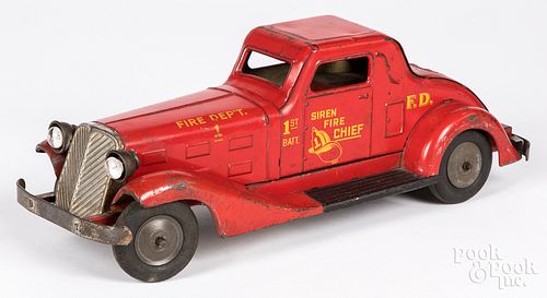 MARX WIND-UP SIREN FIRE CHIEF