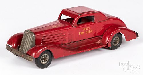 MARX WIND-UP SIREN FIRE CHIEF