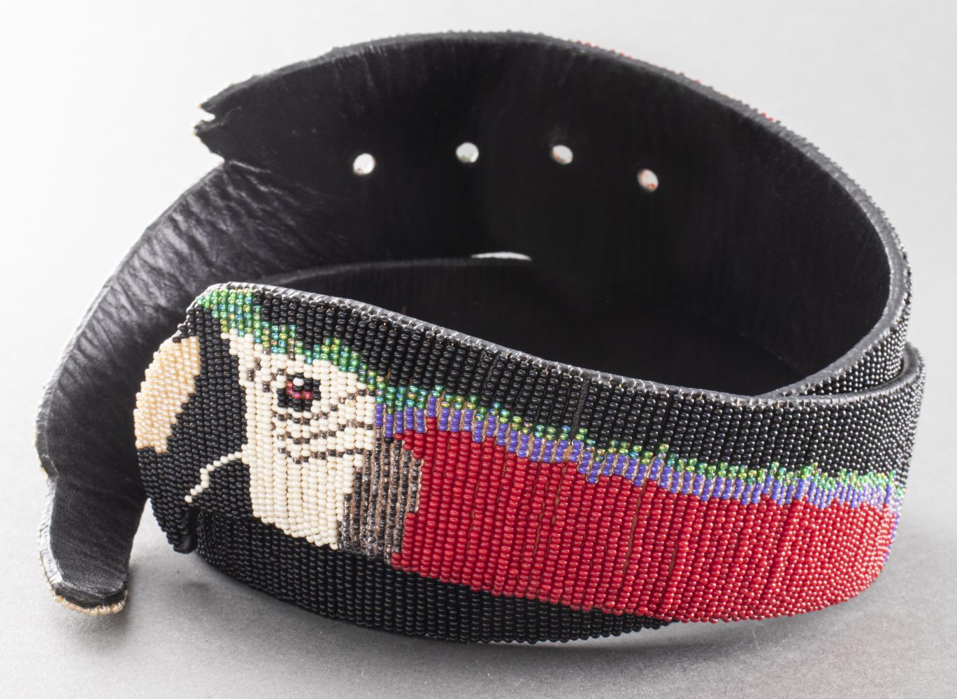 MARY B HETZ BEADED MACAW PARROT