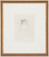 MARY CASSATT DRYPOINT, SARA SM