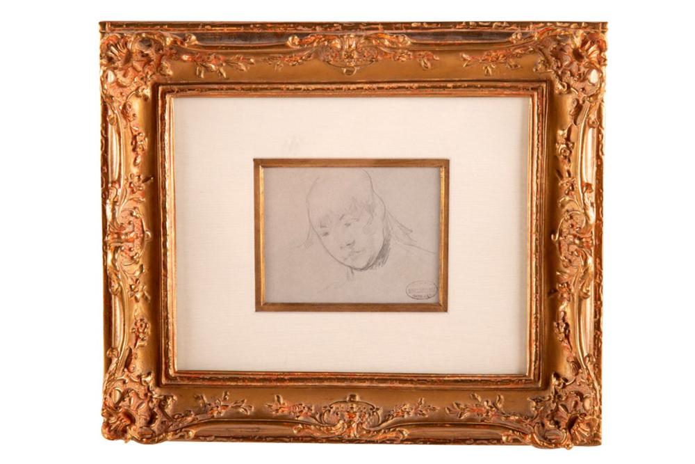 MARY CASSATT: "ETUDE DE TETE"pencil