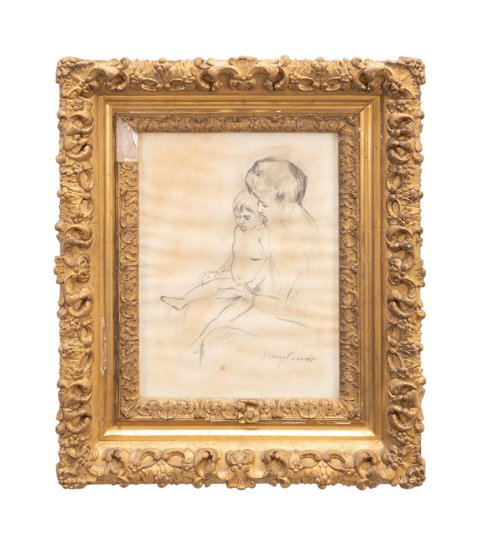 MARY CASSATT GRAPHITE DRAWING,