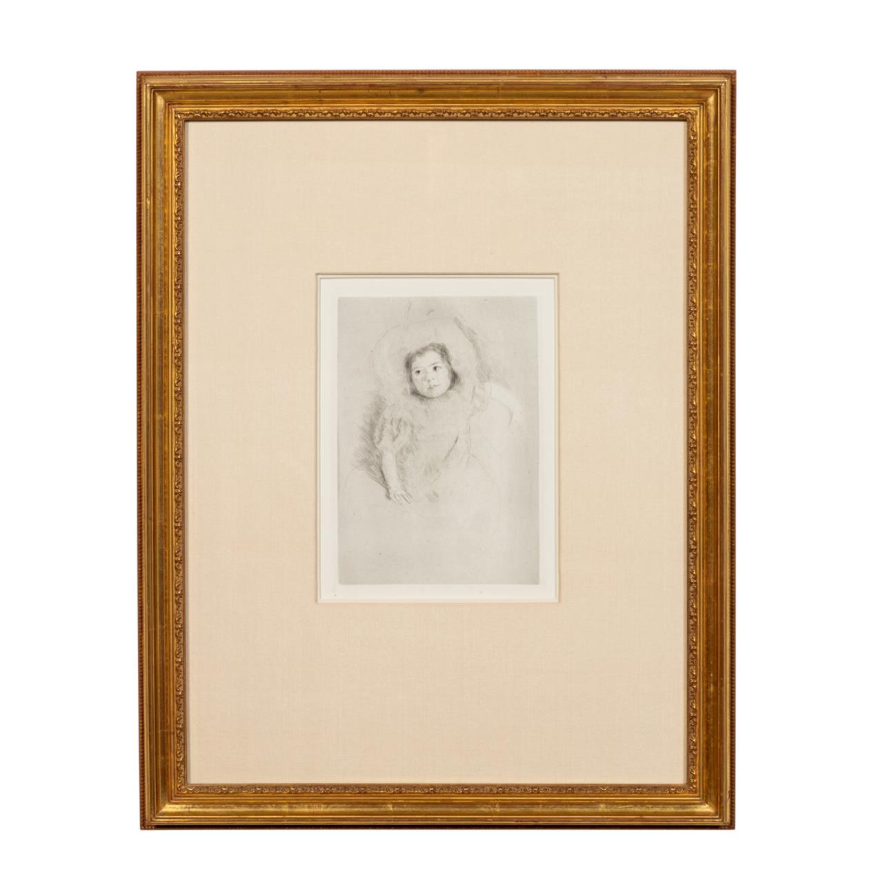 MARY CASSATT "MARGOT WEARING A