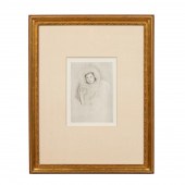 MARY CASSATT "MARGOT WEARING A