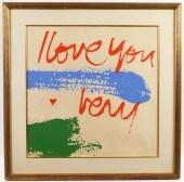 MARY CORITA KENT 'I LOVE YOU'