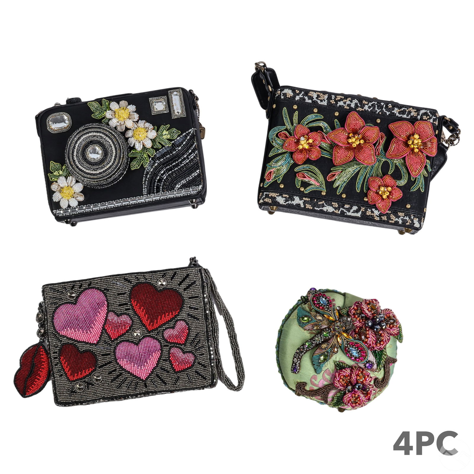 MARY FRANCES EMBELLISHED BEADED BAG