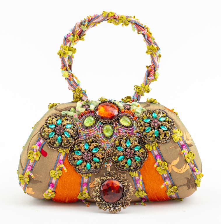 MARY FRANCES EMBELLISHED CLUTCH