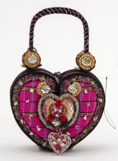 MARY FRANCES PLAID HEART EMBEL
