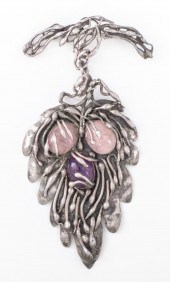 MARY GAGE SILVER ROSE QUARTZ &