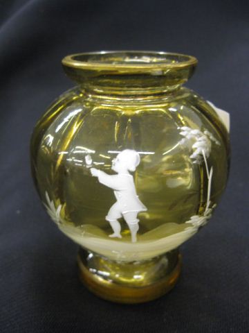 Mary Gregory Art Glass Vase