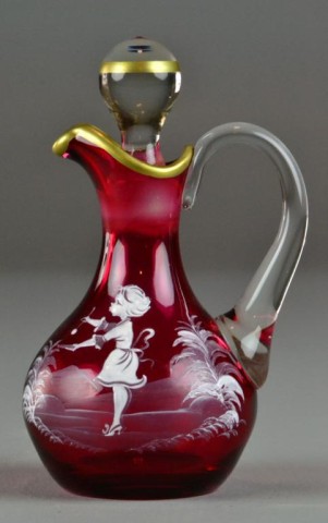Mary Gregory Cranberry Glass
