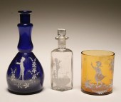 Mary Gregory glass, barber bot