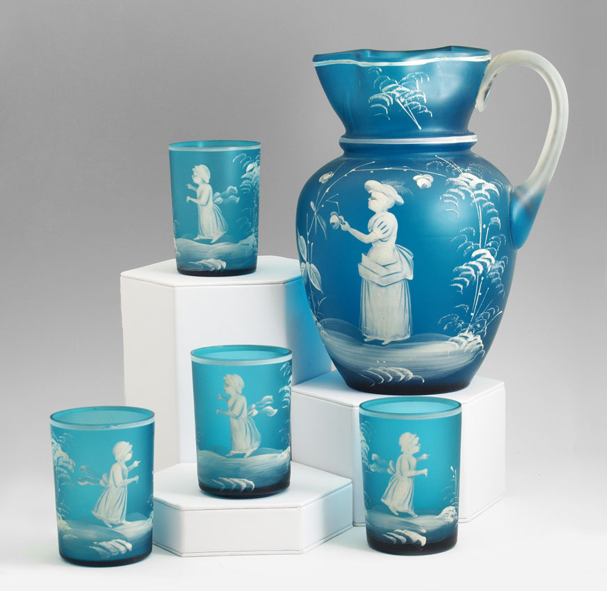 MARY GREGORY LEMONADE SET: Blue