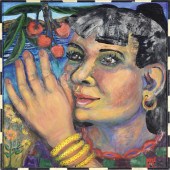 MARY JOSEPHSON OIL ON WOOD PAN