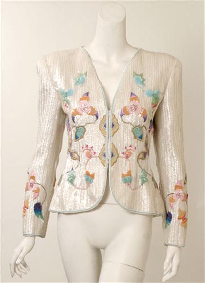 Mary McFadden Couture beaded jacket