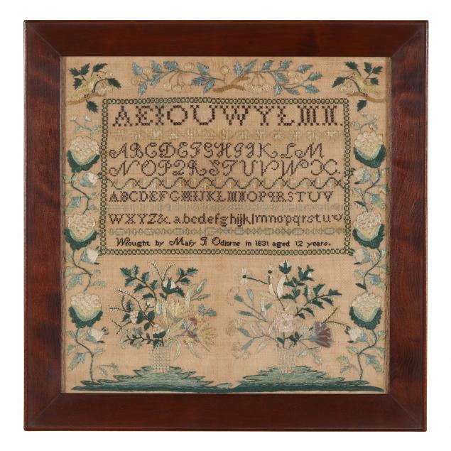 MARY ODIORNE'S FRAMED 1831