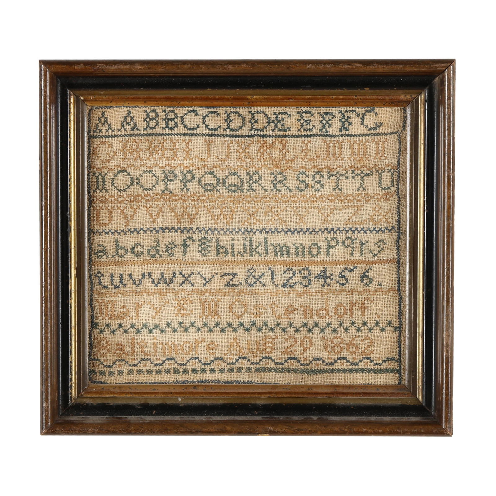 MARY OSTENDORF'S SAMPLER DATED