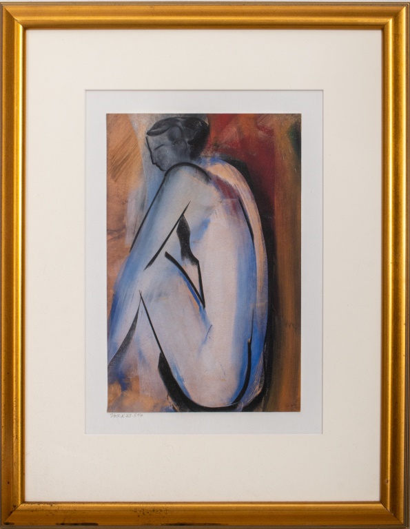 MARY STORK BLUE NUDE WOMAN MIXED