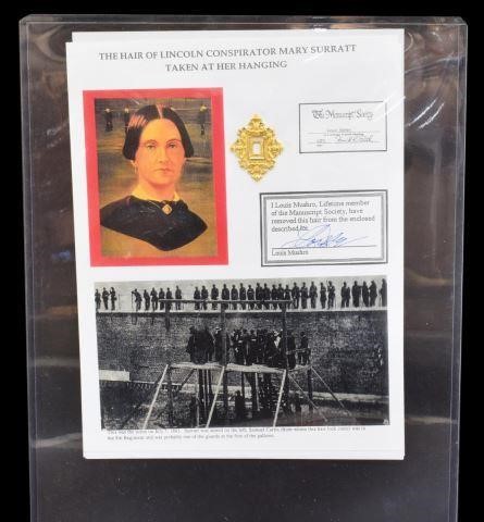 MARY SURRATT, LINCOLN