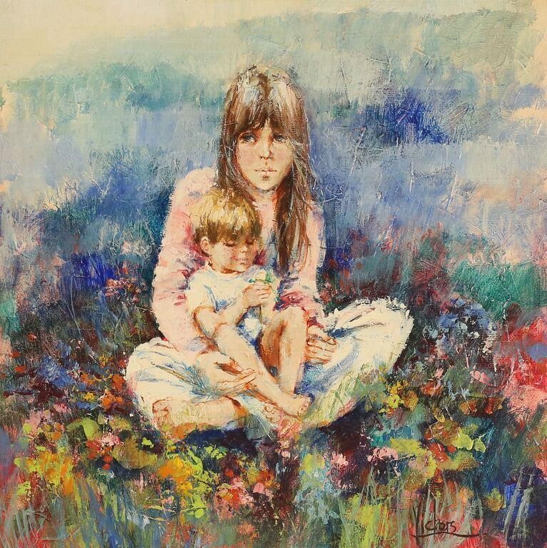 MARY VICKERS OIL ON CANVAS MOTHER