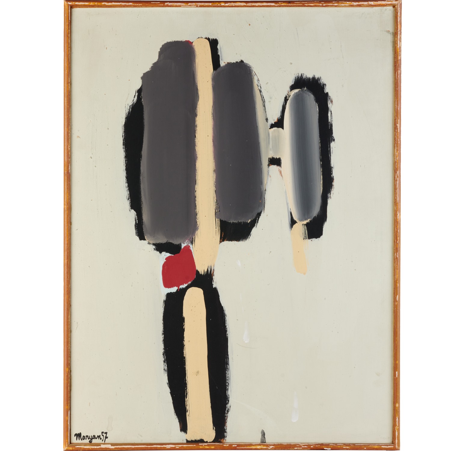 MARYAN, ACRYLIC PAINTING, 1957