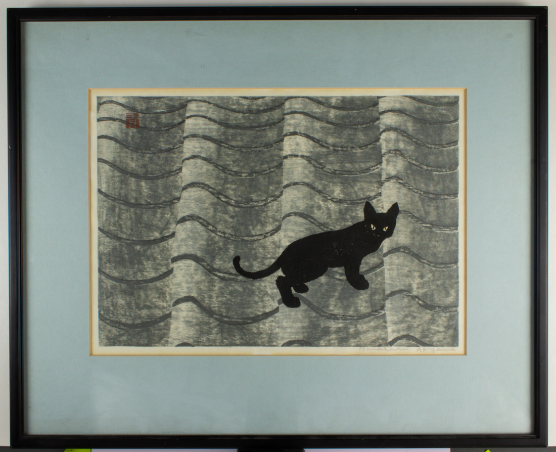 MASAHARU AOYAMA - BLACK CAT ON ROOF