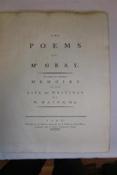 MASON (W) THE POEMS OF MR GRAY