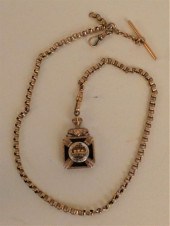 MASONIC 14K GOLD WATCH FOBHeav
