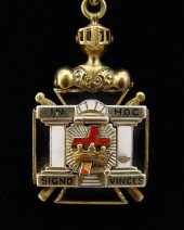 MASONIC KNIGHTS TEMPLAR 14K WA