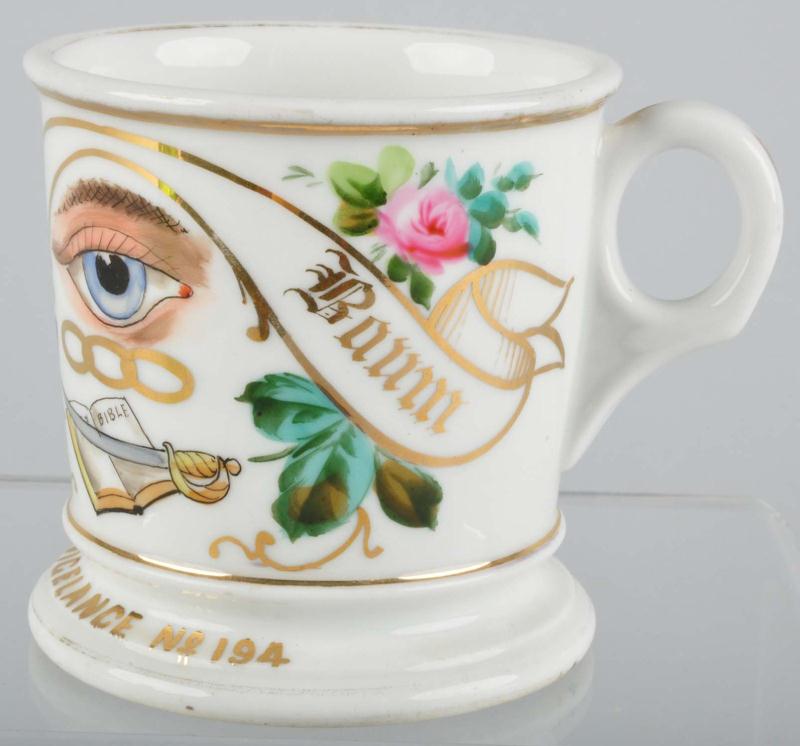 Masonic Shaving Mug.  Description