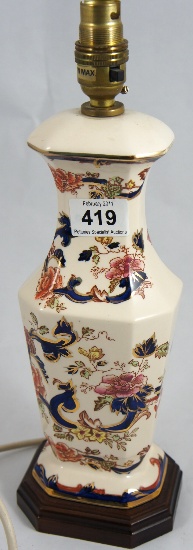 Masons Blue Mandalay Lamp Base