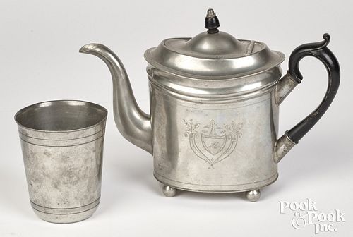 MASSACHUSETTS ENGRAVED PEWTER