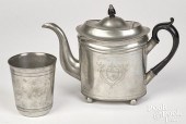 MASSACHUSETTS ENGRAVED PEWTER